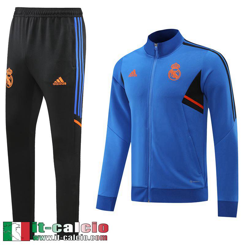 Real Madrid Full-Zip Giacca blu Uomo 2022 2023 JK676