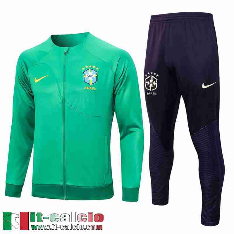 Brasile Full-Zip Giacca Verde Uomo 2023 2024 JK706