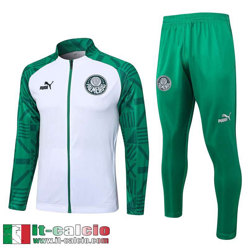 Palmeiras Full-Zip Giacca bianco verde Uomo 2023 2024 JK707