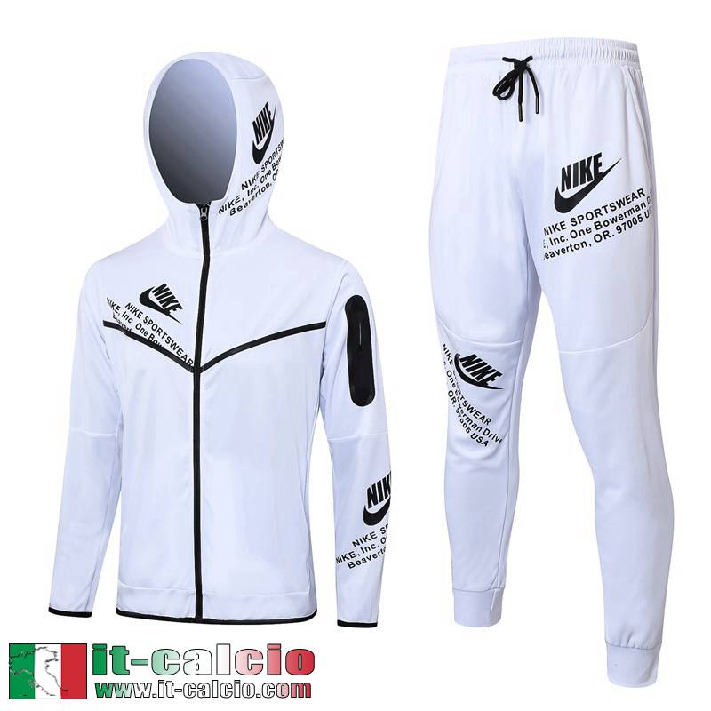 sport Full-Zip Giacca Cappuccio Bianco Uomo 2023 2024 JK720