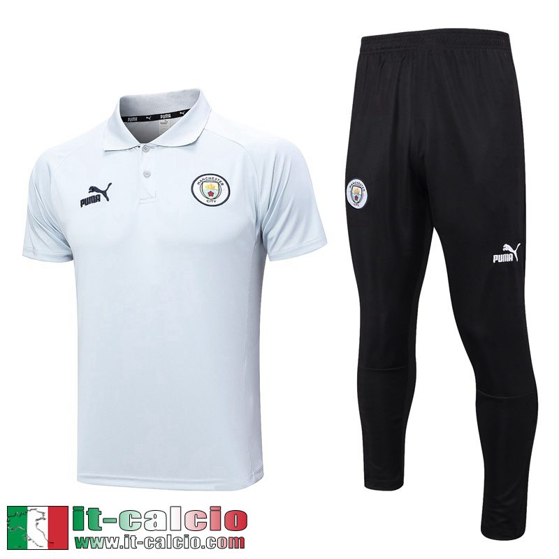 Manchester City Polo Shirts Bianco Uomo 2023 2024 PL640