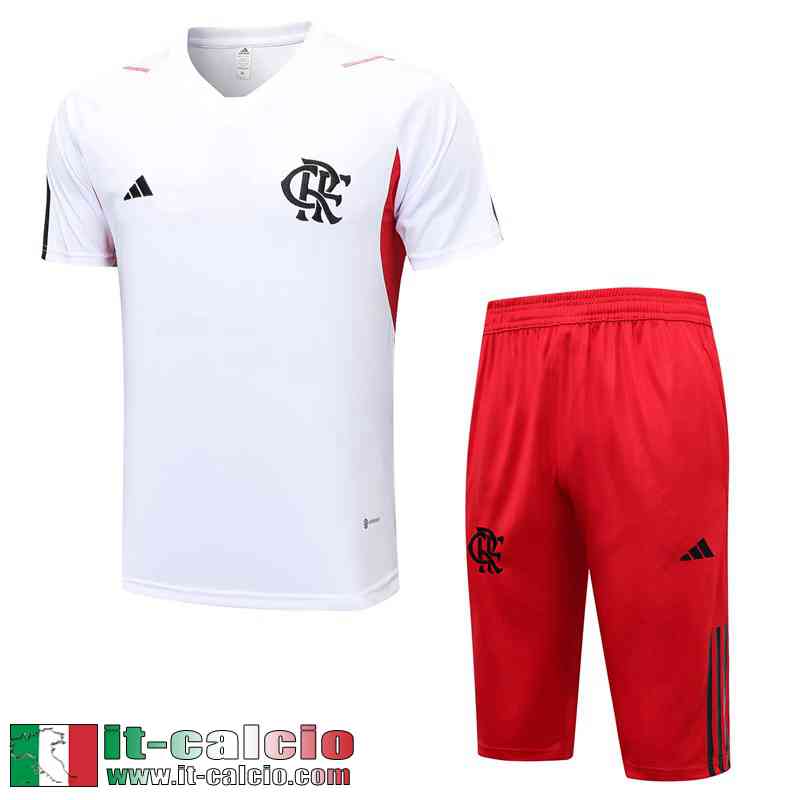 Flamengo Tute Calcio T Shirt Bianco Uomo 2023 2024 TG756