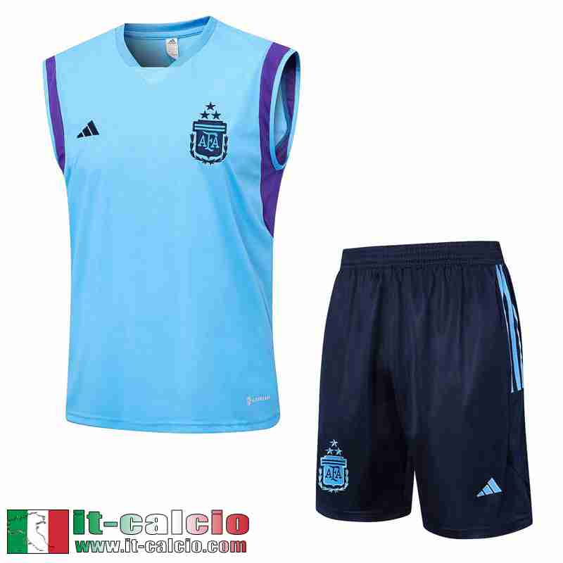 Argentina Tute Calcio Senza maniche cielo blu Uomo 2023 2024 TG760