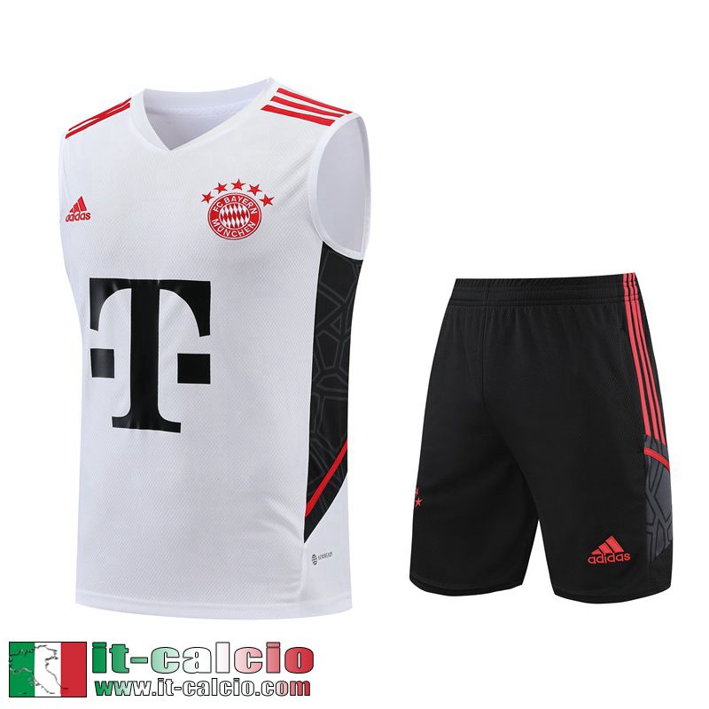 Bayern Monaco Tute Calcio Senza maniche Bianco Uomo 2023 2024 TG776