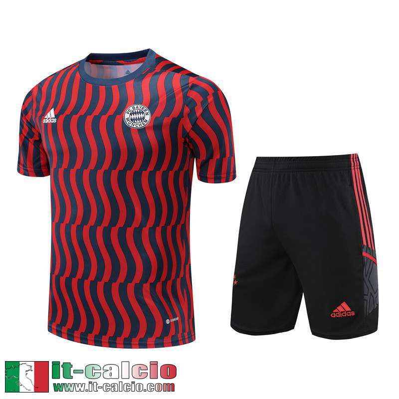 Bayern Monaco Tute Calcio T Shirt rosso nero Uomo 2023 2024 TG778