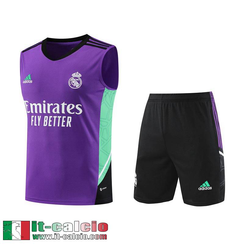 Real Madrid Tute Calcio Senza maniche Viola Uomo 2023 2024 TG796