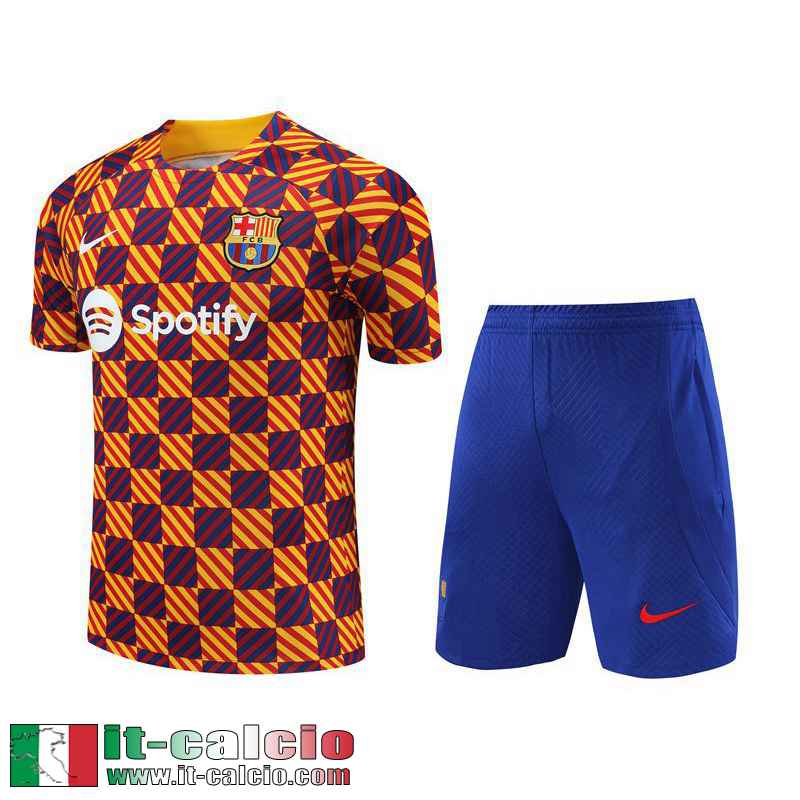 Barcellona Tute Calcio T Shirt arancia Uomo 2023 2024 TG801