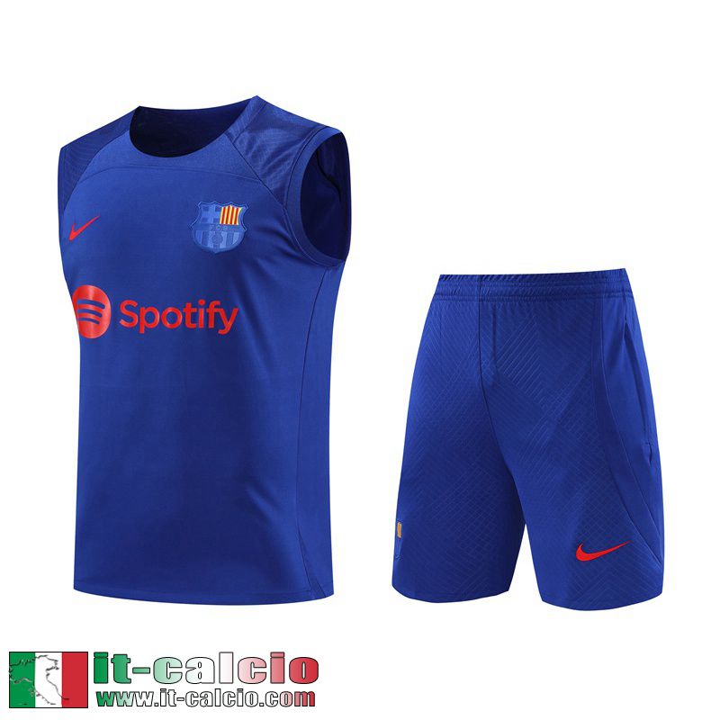 Barcellona Tute Calcio Senza maniche blu Uomo 2023 2024 TG802