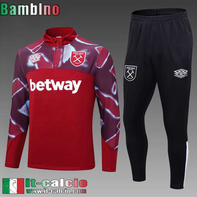 West Ham United Tute Calcio rosso Bambini 2022 2023 TK556