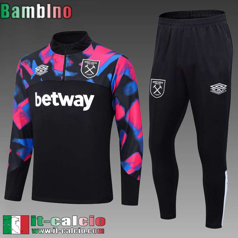 West Ham United Tute Calcio nero Bambini 2022 2023 TK557