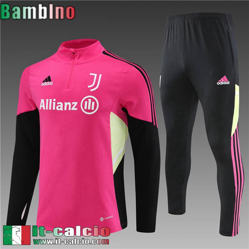 Juventus Tute Calcio rosa rossa Bambini 2022 2023 TK561