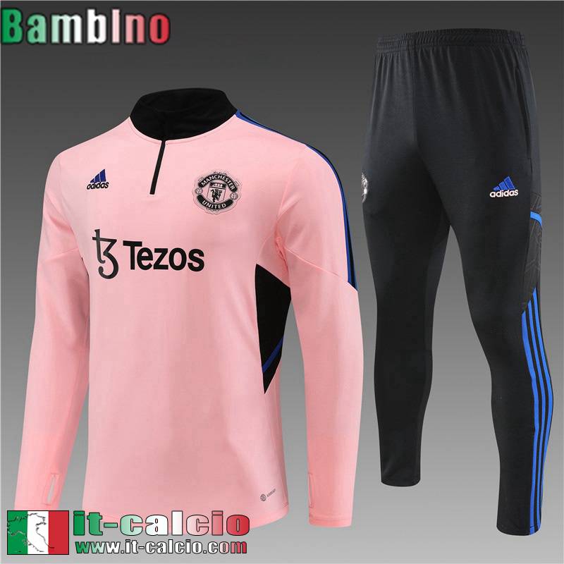 Manchester United Tute Calcio rosa Bambini 2022 2023 TK563