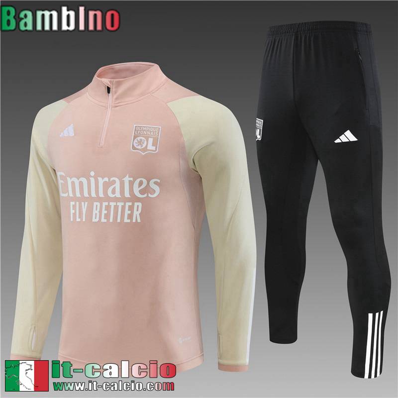 Lione Tute Calcio rosa Bambini 2023 2024 TK585