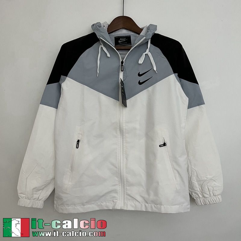 Sport Giacca a vento Cappuccio Bianco Uomo 2023 2024 WK249