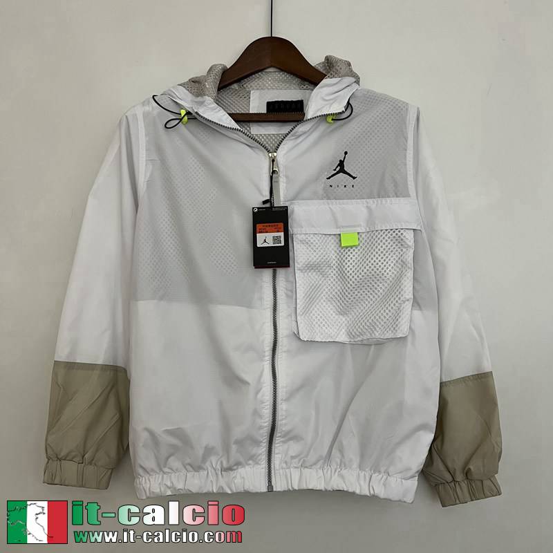 Sport Giacca a vento Cappuccio Bianco Uomo 2023 2024 WK257