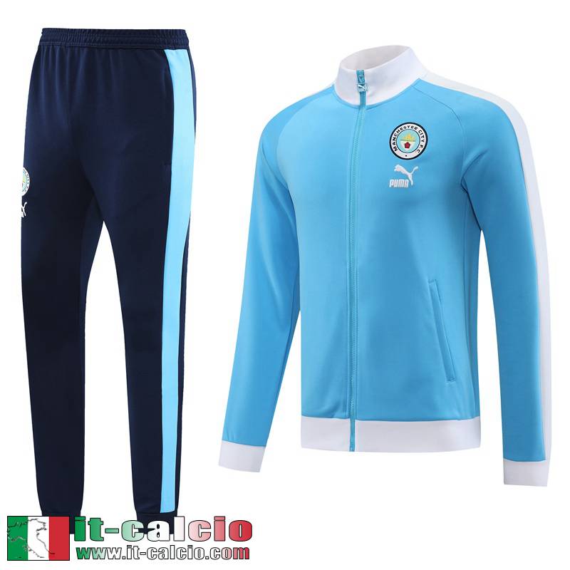 Manchester City Full-Zip Giacca cielo blu Uomo 2023 2024 JK728