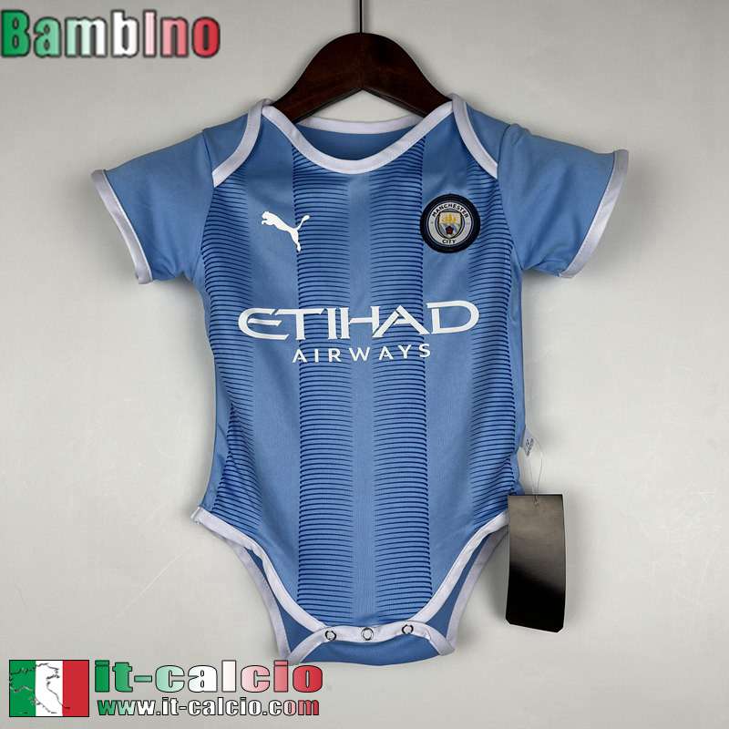 Manchester City Maglia Calcio Prima Baby 2023 2024 MK16