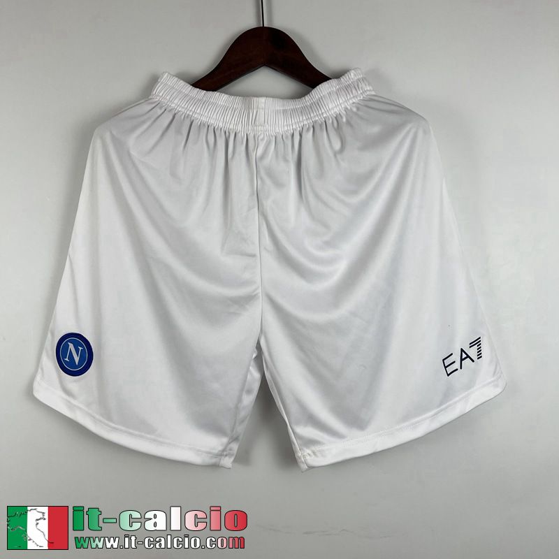 Napoli Pantaloncini Calcio Bianco Uomo 2023 2024 P243