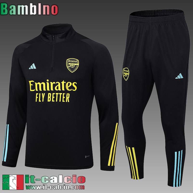 Arsenal Tute Calcio nero Bambini 2023 2024 TK596