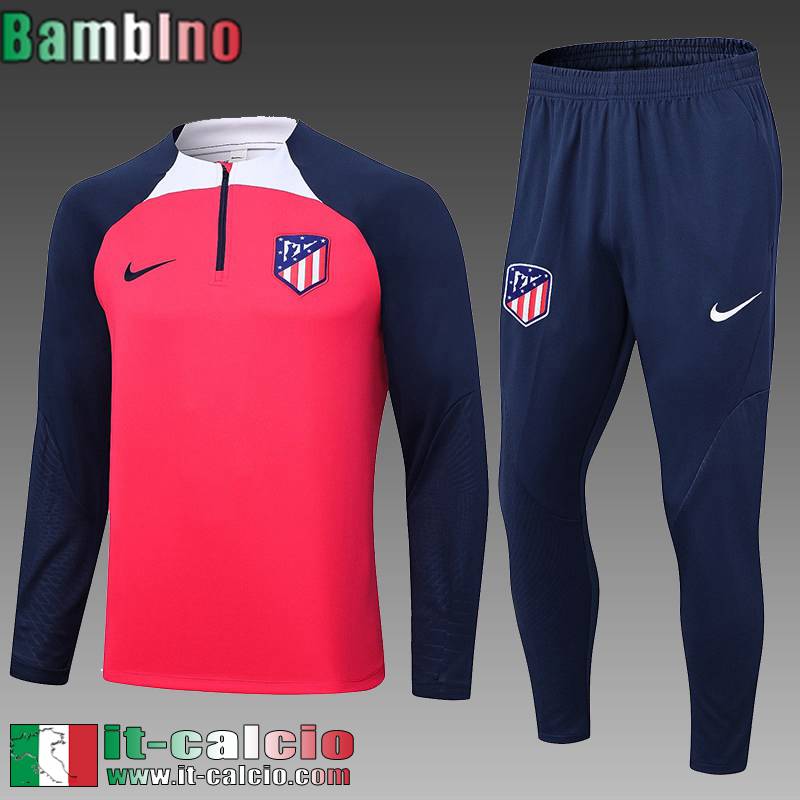 Atletico Madrid Tute Calcio rosso Bambini 2023 2024 TK597