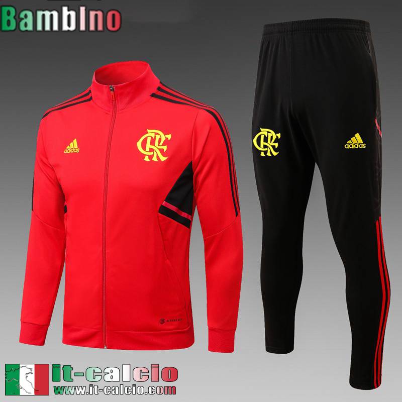 Flamengo Full-Zip Giacca rosso Bambini 2023 2024 TK629