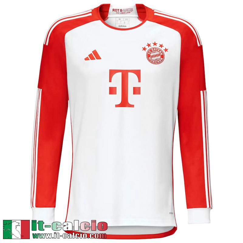 Bayern Monaco Maglia Calcio Prima Uomo Manga Larga 2023 2024