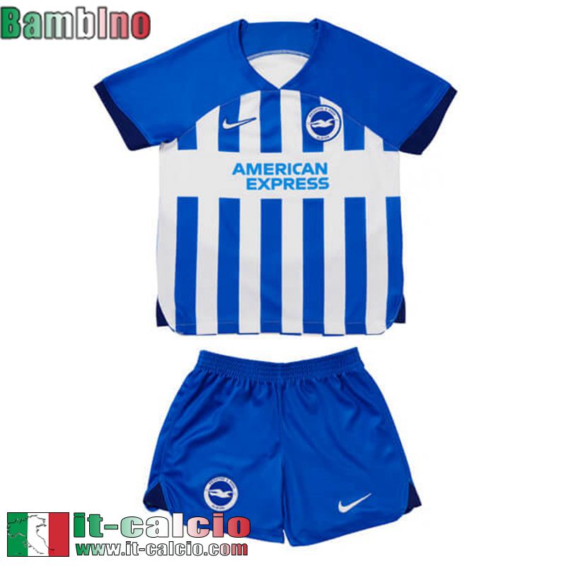 Brighton & Hove Maglia Calcio Prima Bambini 2023 2024