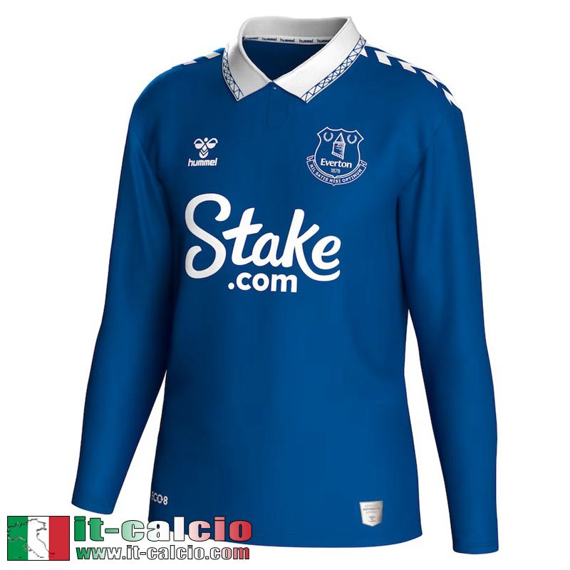 Everton Maglia Calcio Prima Uomo Manga Larga 2023 2024