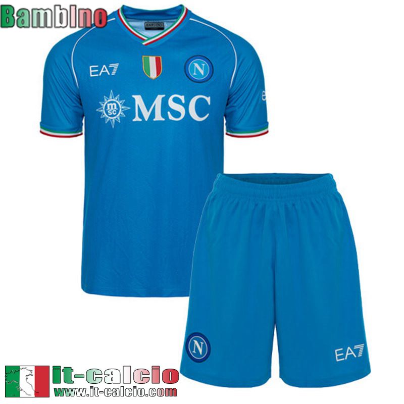 Nap0li Maglia Calcio Prima Bambini 2023 2024