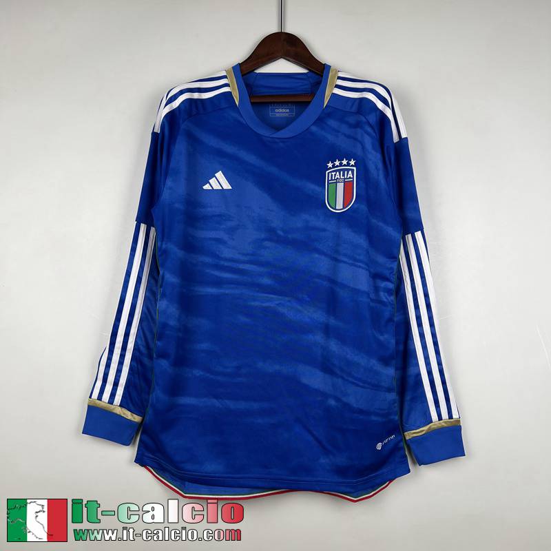 Italia Maglia Calcio Prima Manga Larga Uomo 2023 2024