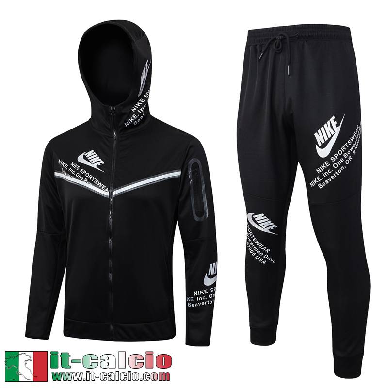 Sport Full-Zip Giacca Cappuccio nero Uomo 2023 2024 JK781