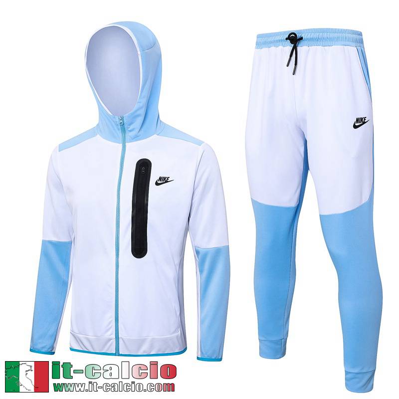 Sport Full-Zip Giacca Cappuccio Bianco Uomo 2023 2024 JK785