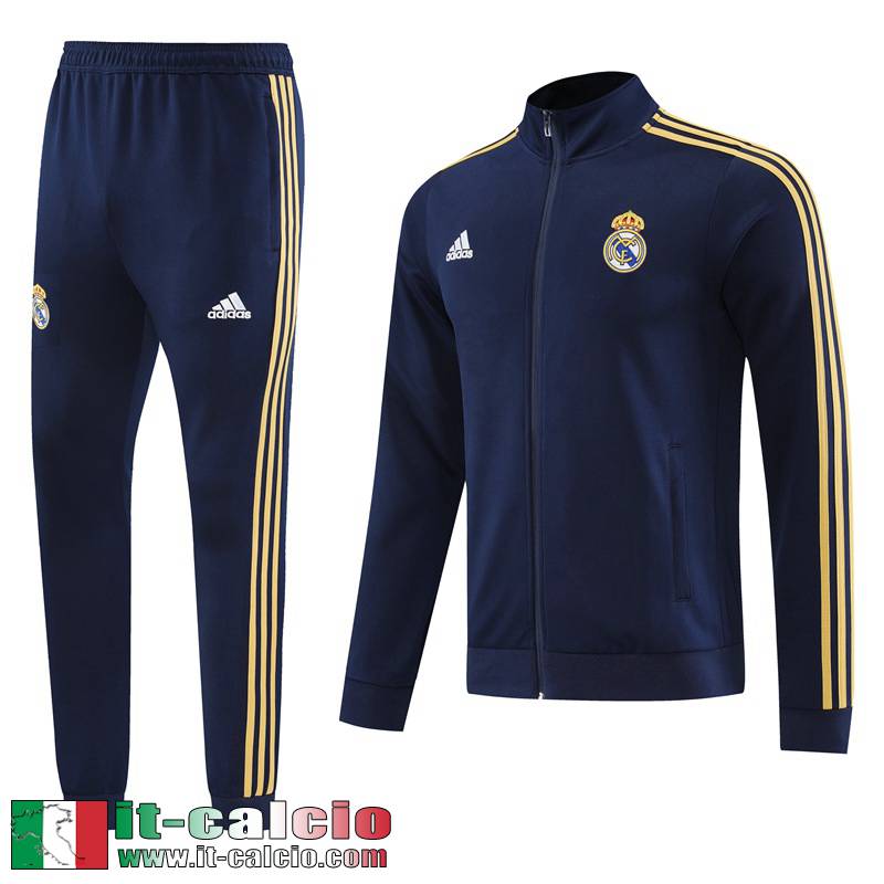 Real Madrid Full-Zip Giacca blu navy Uomo 2023 2024 JK735