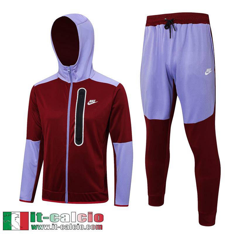 Sport Full-Zip Giacca Cappuccio rosso scuro Uomo 2023 2024 JK768