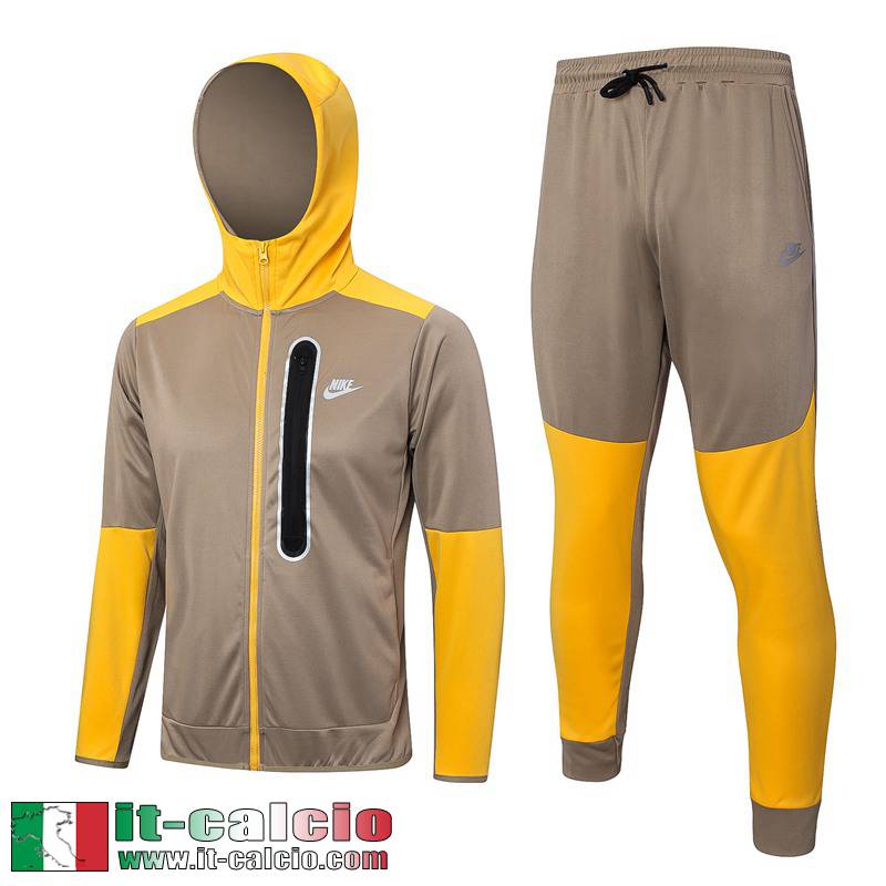 Sport Full-Zip Giacca Cappuccio Cachi Uomo 2023 2024 JK771