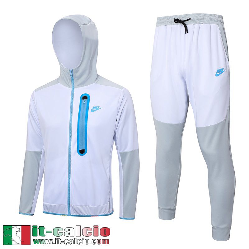 Sport Full-Zip Giacca Cappuccio Bianco Uomo 2023 2024 JK772