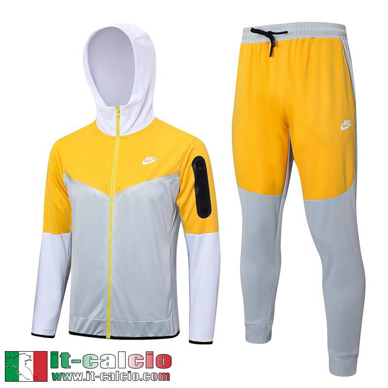 Sport Full-Zip Giacca Cappuccio giallo grigio chiaro Uomo 2023 2024 JK774