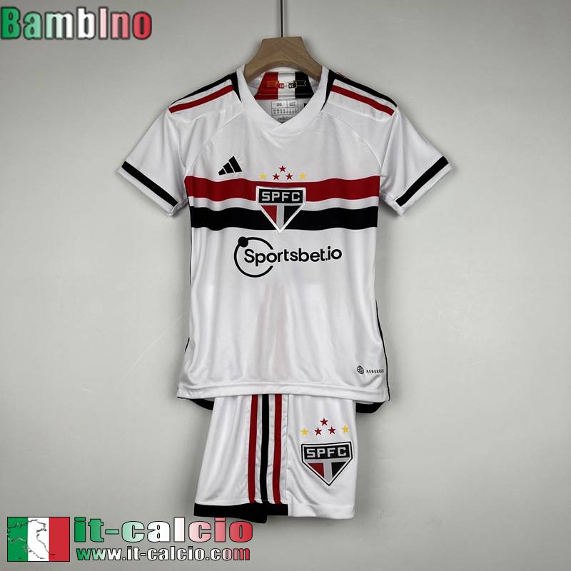 Sao Paulo Maglia Calcio Prima Bambini 2023 2024 MK22