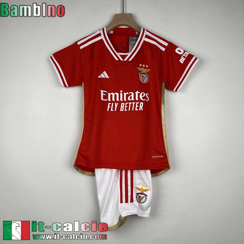 Benfica Maglia Calcio Prima Bambini 2023 2024 MK34