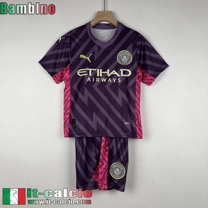 Manchester City Maglia Calcio Portiere Bambini 2023 2024 MK42