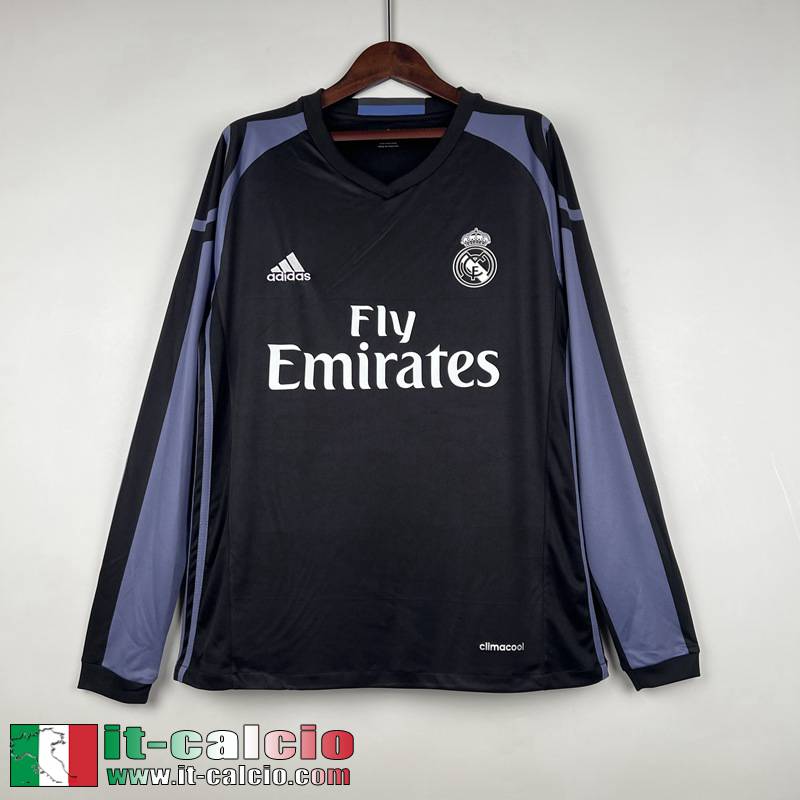 Real Madrid Retro Maglia Calcio Manga Larga Third Uomo Manga Larga 16/17 FG282