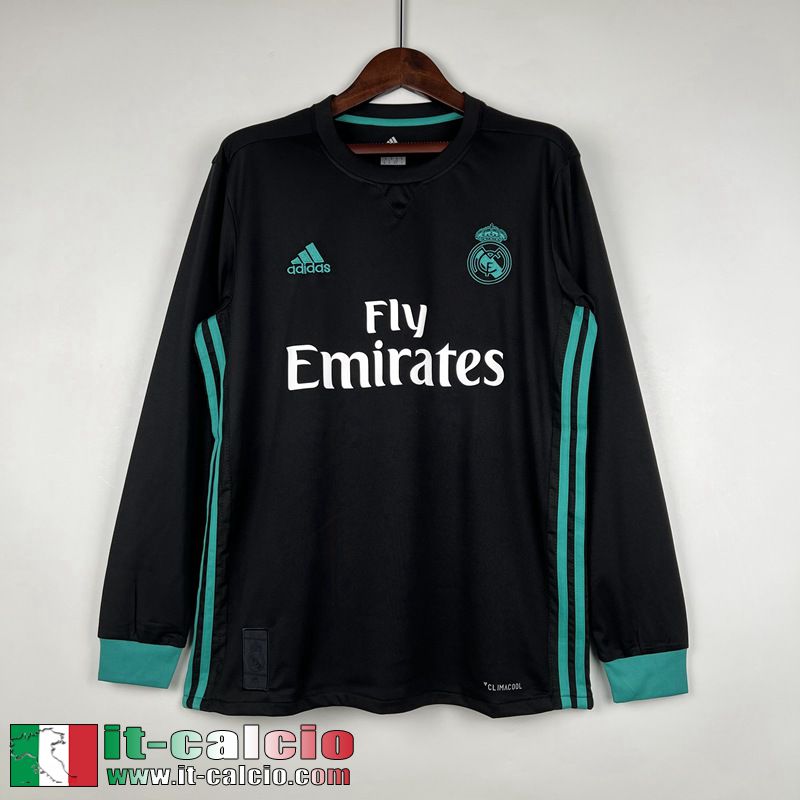 Real Madrid Retro Maglia Calcio Manga Larga Seconda Uomo 17/18 FG294