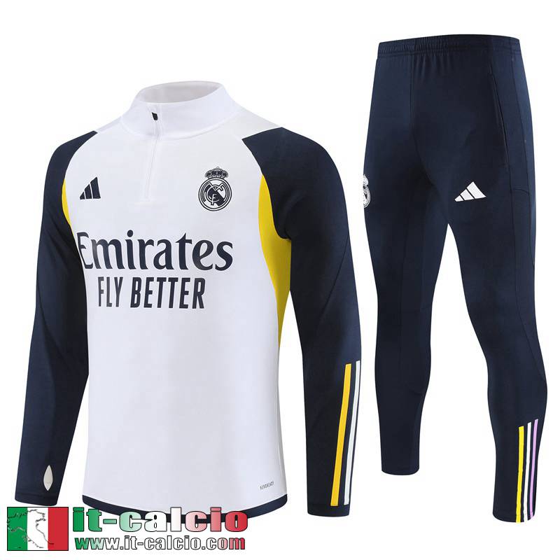 Real Madrid Tute Calcio Bianco Uomo 2023 2024 TG861