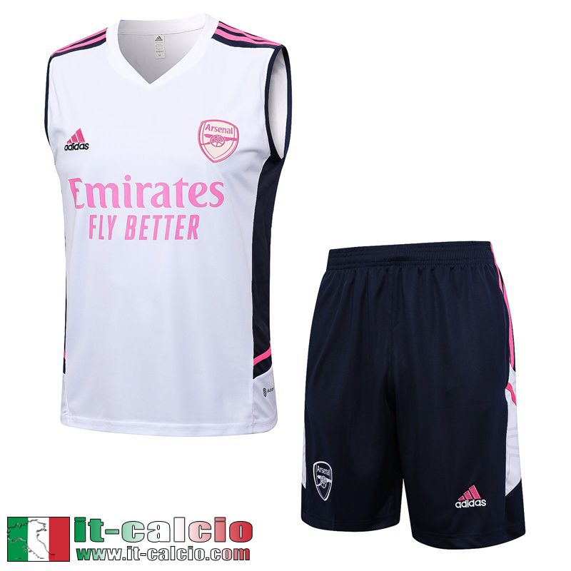 Arsenal Tute Calcio Senza maniche Bianco Uomo 2023 2024 TG877