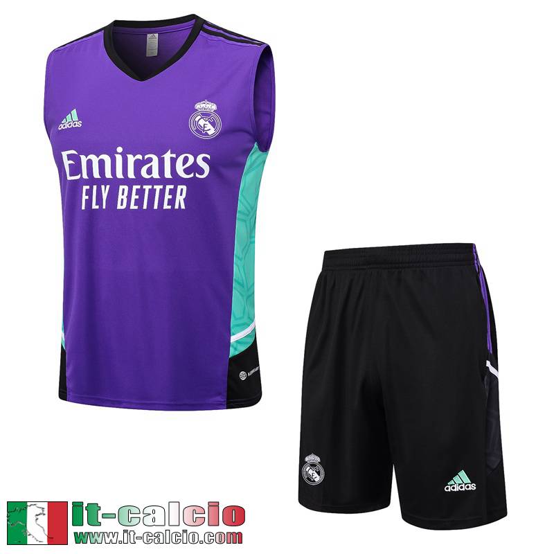 Real Madrid Tute Calcio Senza maniche Viola Uomo 2023 2024 TG878