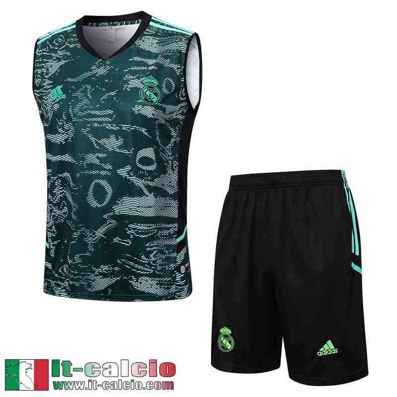 Real Madrid Tute Calcio Senza maniche verde scuro Uomo 2023 2024 TG885