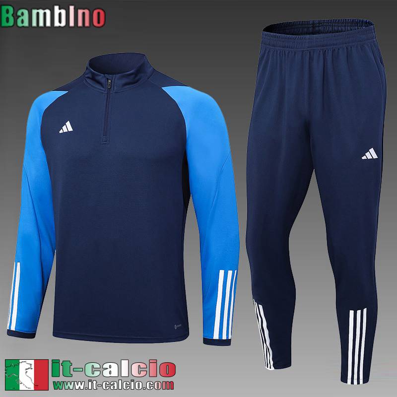 Sport Tute Calcio + PANTALONI blu navy Bambini 2023 2024 TK633