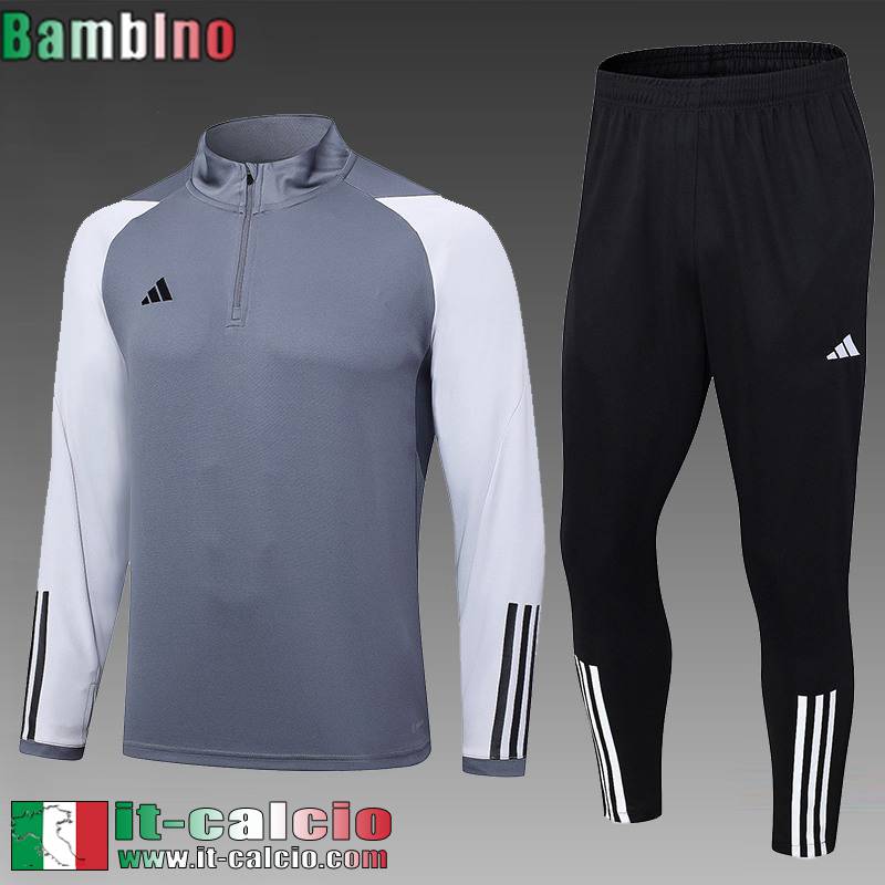 Sport Tute Calcio + PANTALONI grigio Bambini 2023 2024 TK634