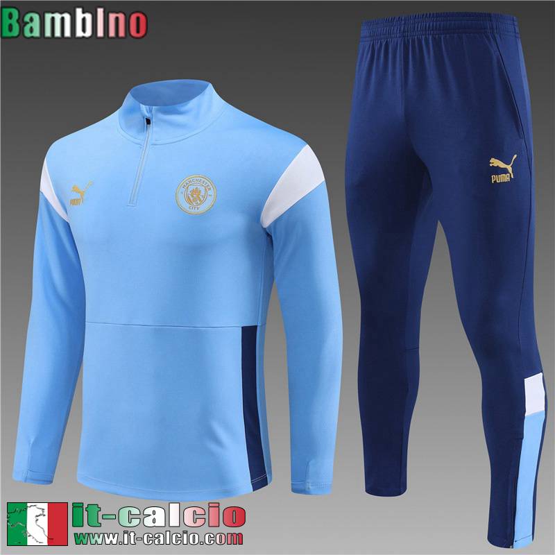 Manchester City Tute Calcio + PANTALONI cielo blu Bambini 2023 2024 TK639