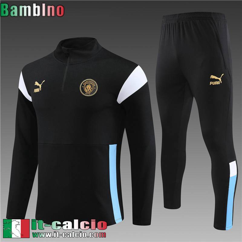 Manchester City Tute Calcio + PANTALONI nero Bambini 2023 2024 TK640